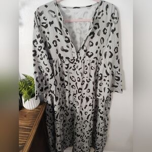 SHEIN Animal Print Layered Dress